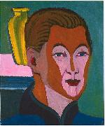 Ernst Ludwig Kirchner Head of the painter oil painting on canvas